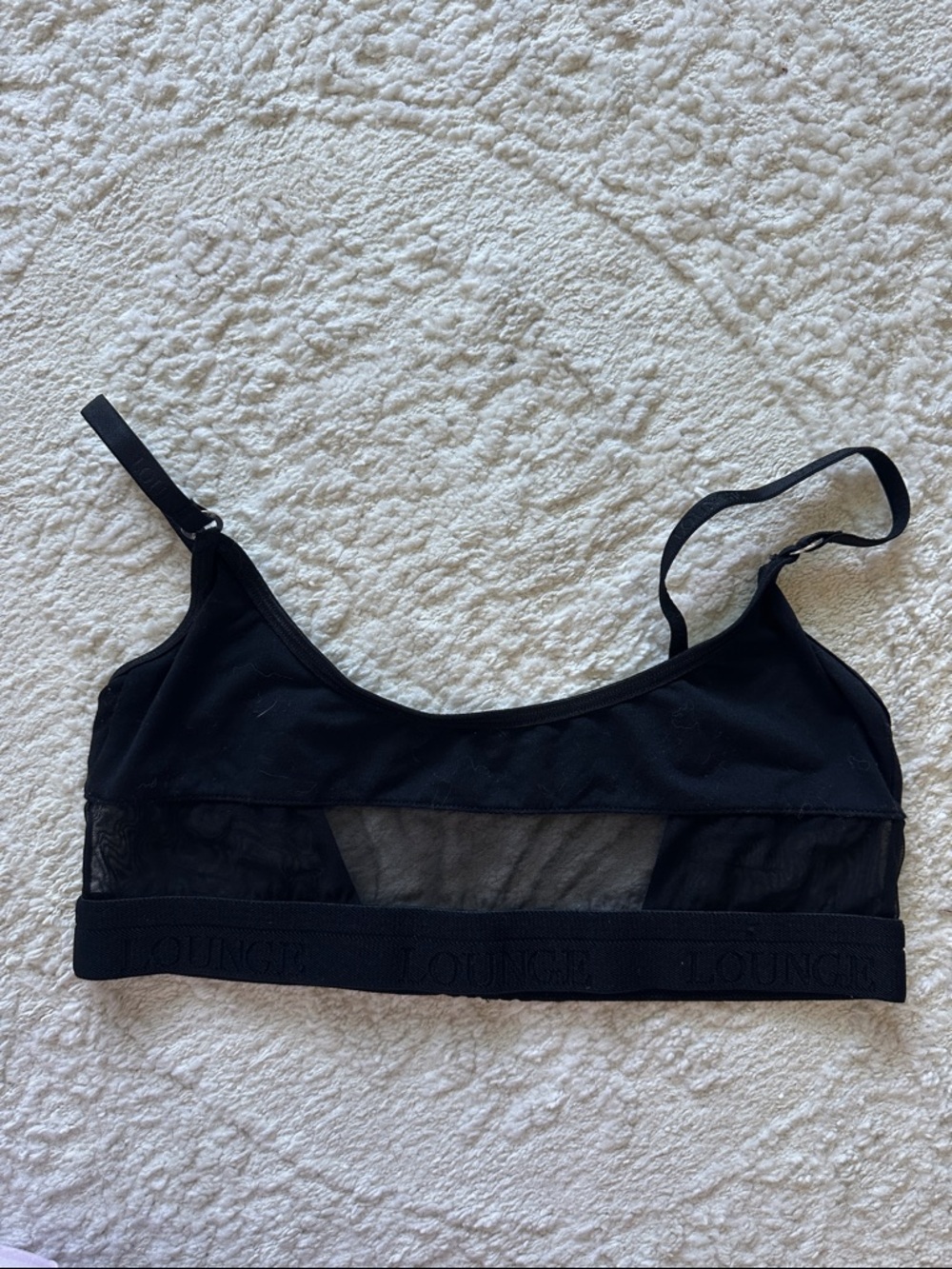 Sheer Mesh Bralette in Black - Lightweight Comfort